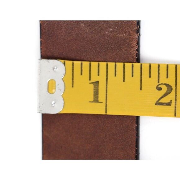Fossil SADDLE BROWN GENUINE LEATHER 1.5"Wd DRESS CASUAL MEN'S BELT Sz 32/80 (B10 - Picture 9 of 11